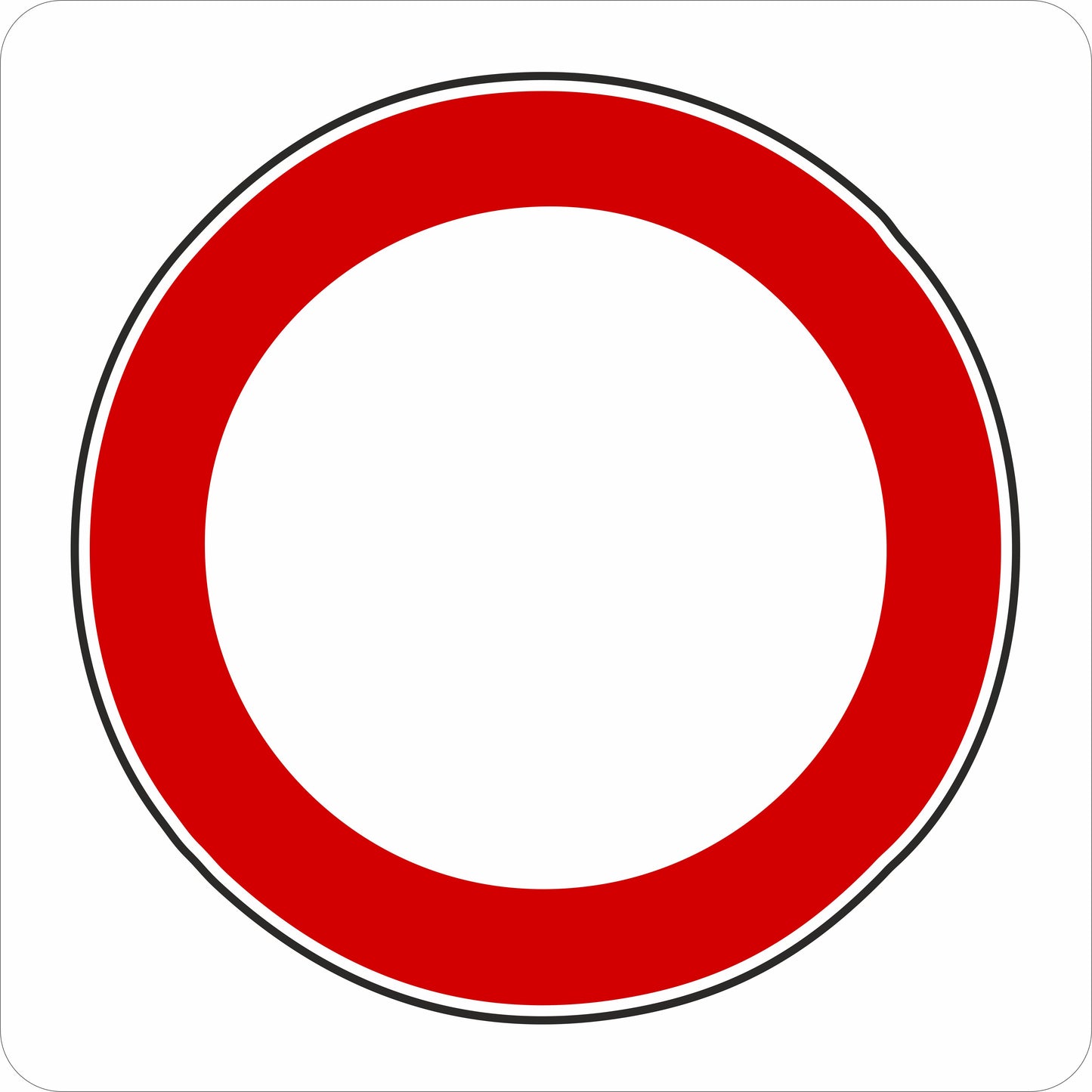 Cartello Divieto di Transito 40x40 cm in Polionda – 7,00€ cad. (min. 10 pz)