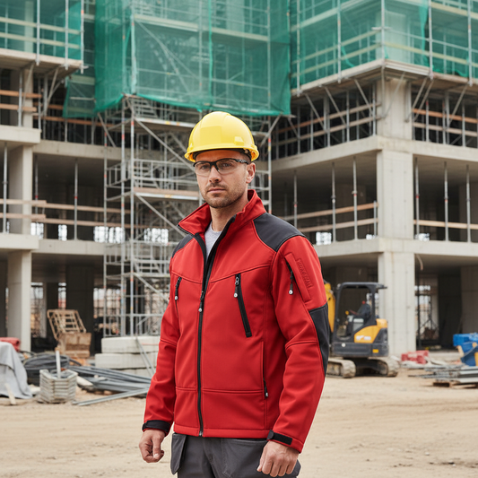 Giacca Workshell S9020 in cantiere