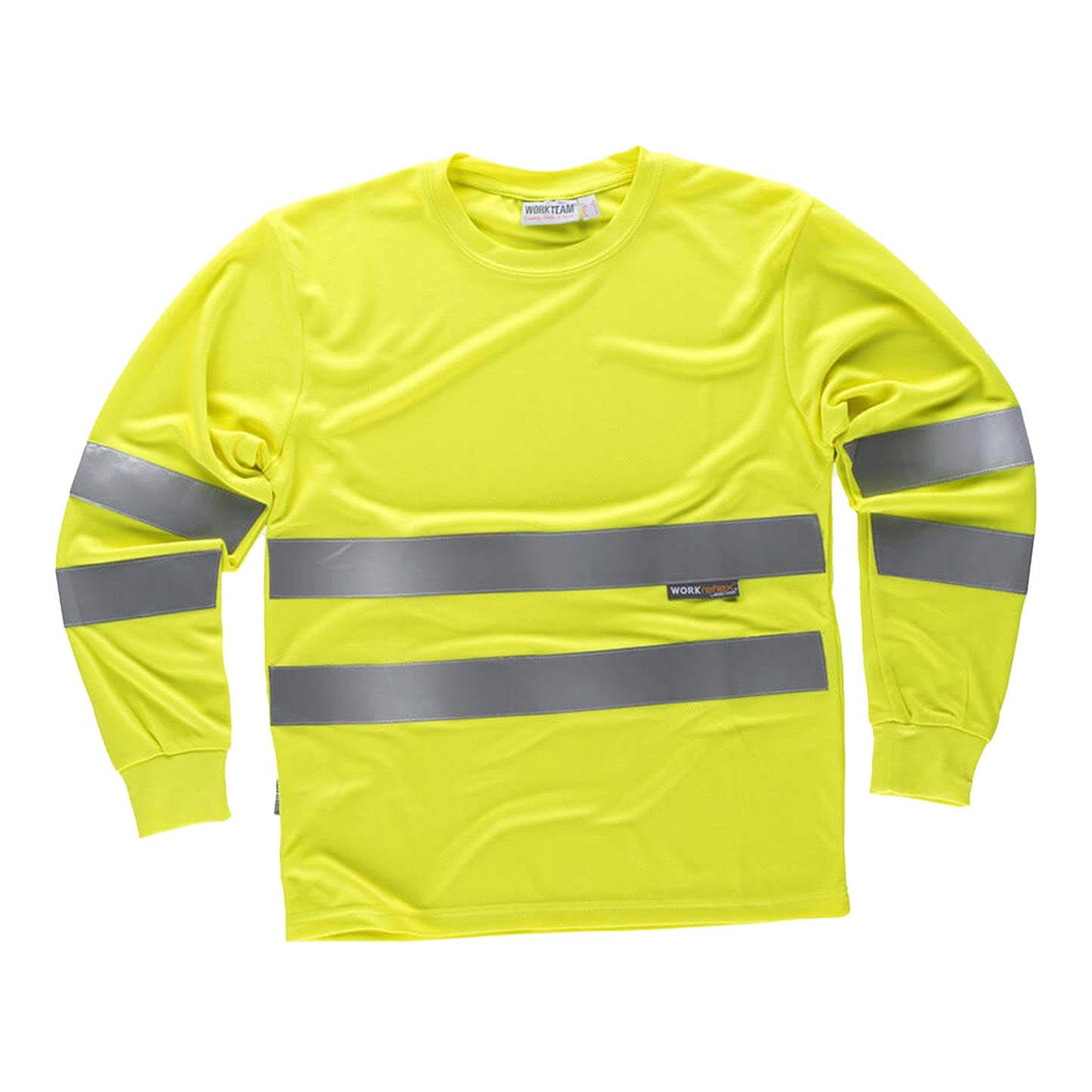 Kit 3 pz - T-Shirt Manica Lunga Alta Visibilità Classe 2 - Workteam C3933