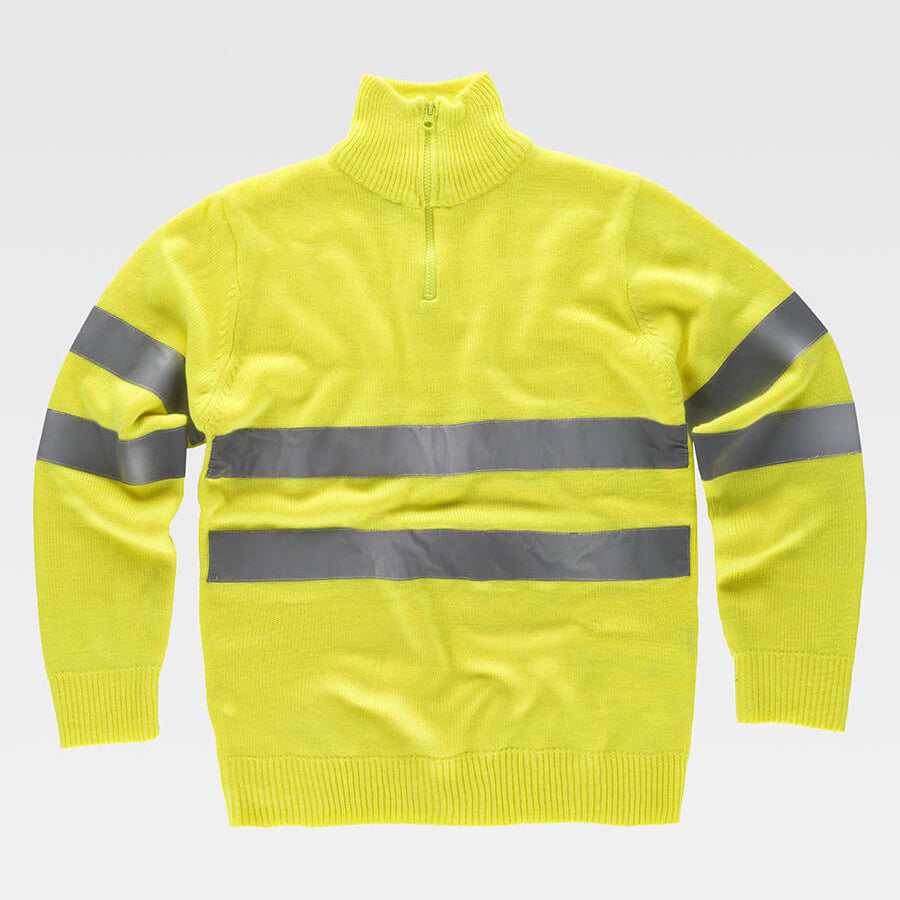 Pullover Mezza Zip Alta Visibilità Classe 2 C5508