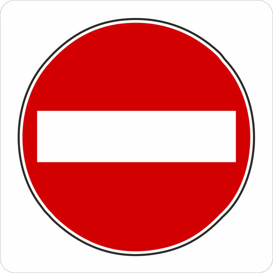 Cartello Senso Vietato 40x40 cm in Polionda – 7,00€ cad. (min. 10 pz)