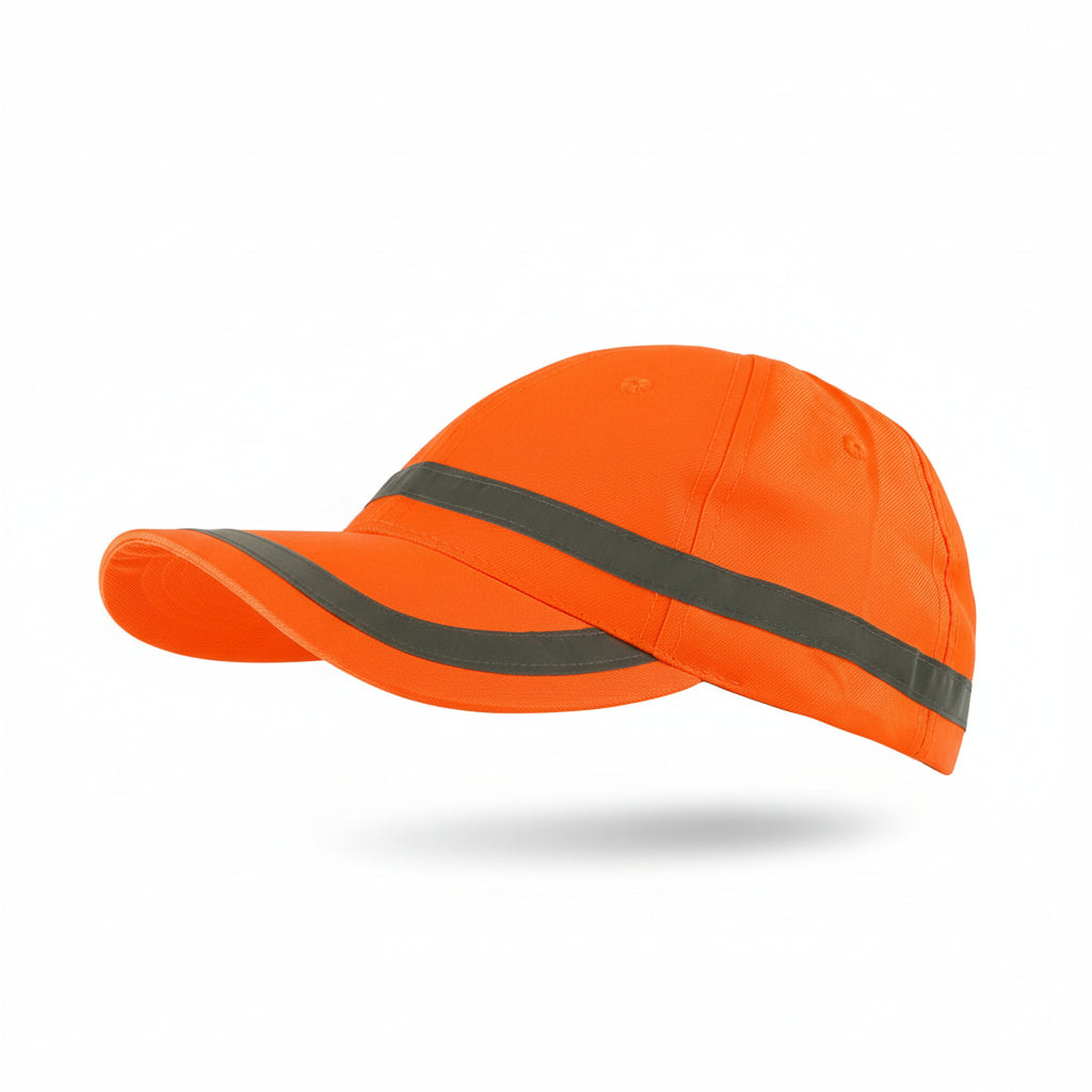 Cappello Alta Visibilità 6 Pannelli con Visiera Curva – 5,00€ cad. (min. 10 pz)