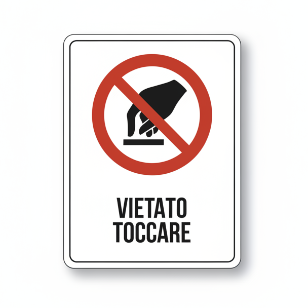 Cartello Vietato Toccare - quadrato