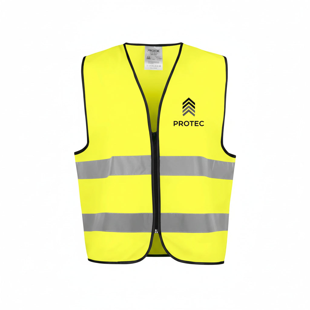 Gilet Alta Visibilità da Lavoro con Bande Riflettenti Certificato EN ISO