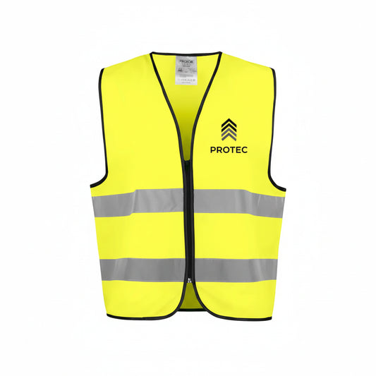 Gilet Alta Visibilità da Lavoro con Bande Riflettenti Certificato EN ISO