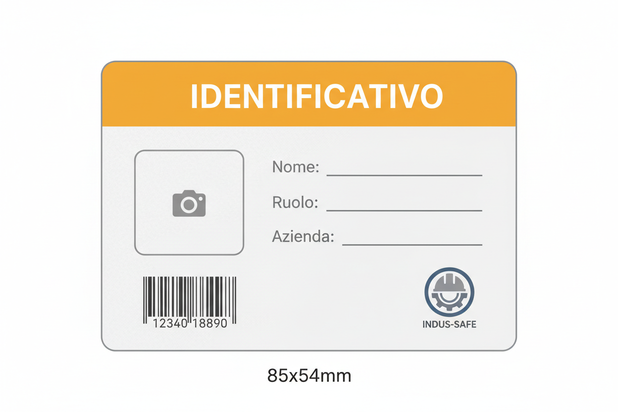 Badge cartellino da stampare – fronte