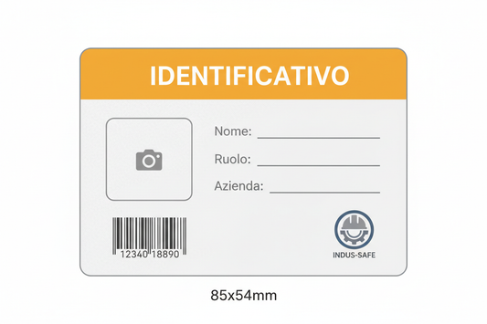 Badge cartellino da stampare – fronte
