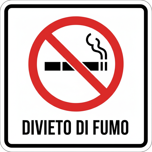 Cartello Divieto di Fumo ISO 7010