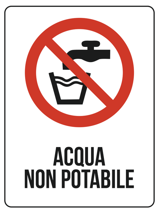 Cartello acqua non potabile