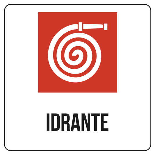 Cartello Idrante 40x40 cm in Polionda