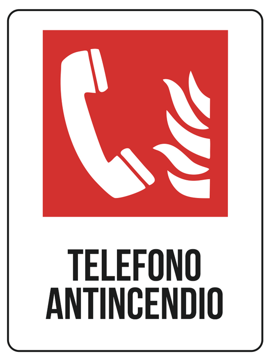 Cartello telefono antincendio