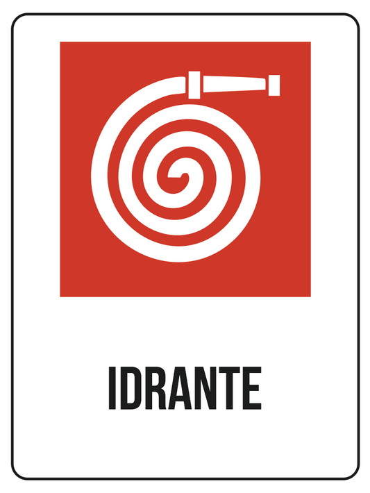 KIT 10 PZ - Cartello Idrante 30x40 cm in Polionda