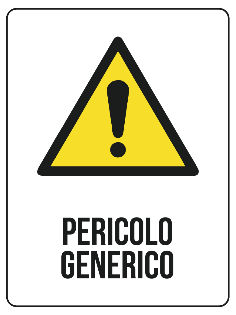 KIT 10 PZ - Cartello Pericolo Generico 30x40 cm in Polionda