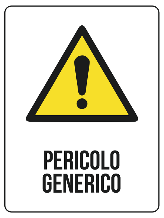 KIT 10 PZ - Cartello Pericolo Generico 30x40 cm in Polionda
