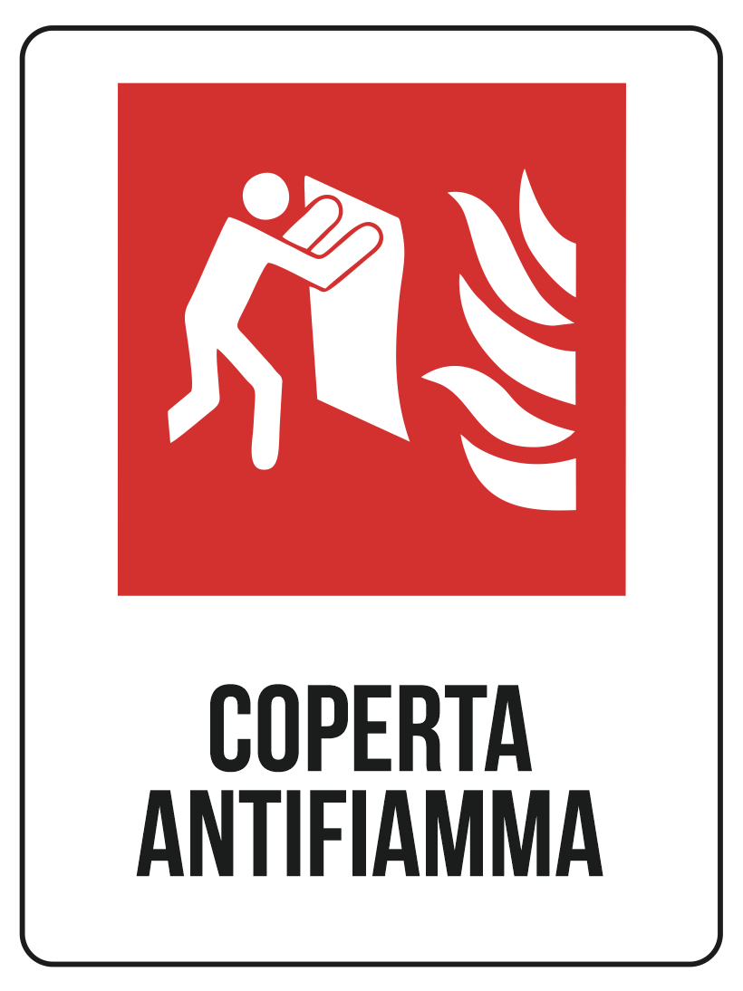 Cartello coperta antifiamma