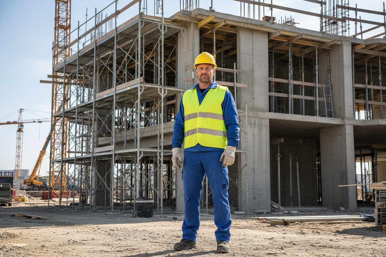 Pettorina neutra ambientata cantiere